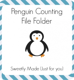 Penguin Counting File Folder